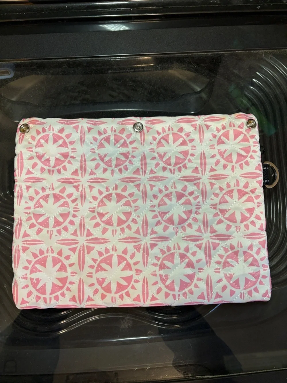 Scout Pink/White Lined Cosmetic Bag